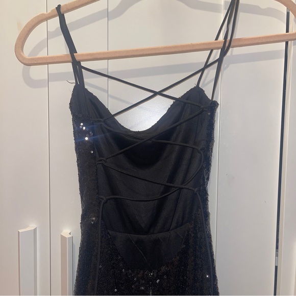 windsor black sparkly mini dress - Picture 6 of 11